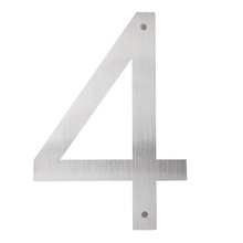 Husnummer 4 Rostfritt stål 40 cm